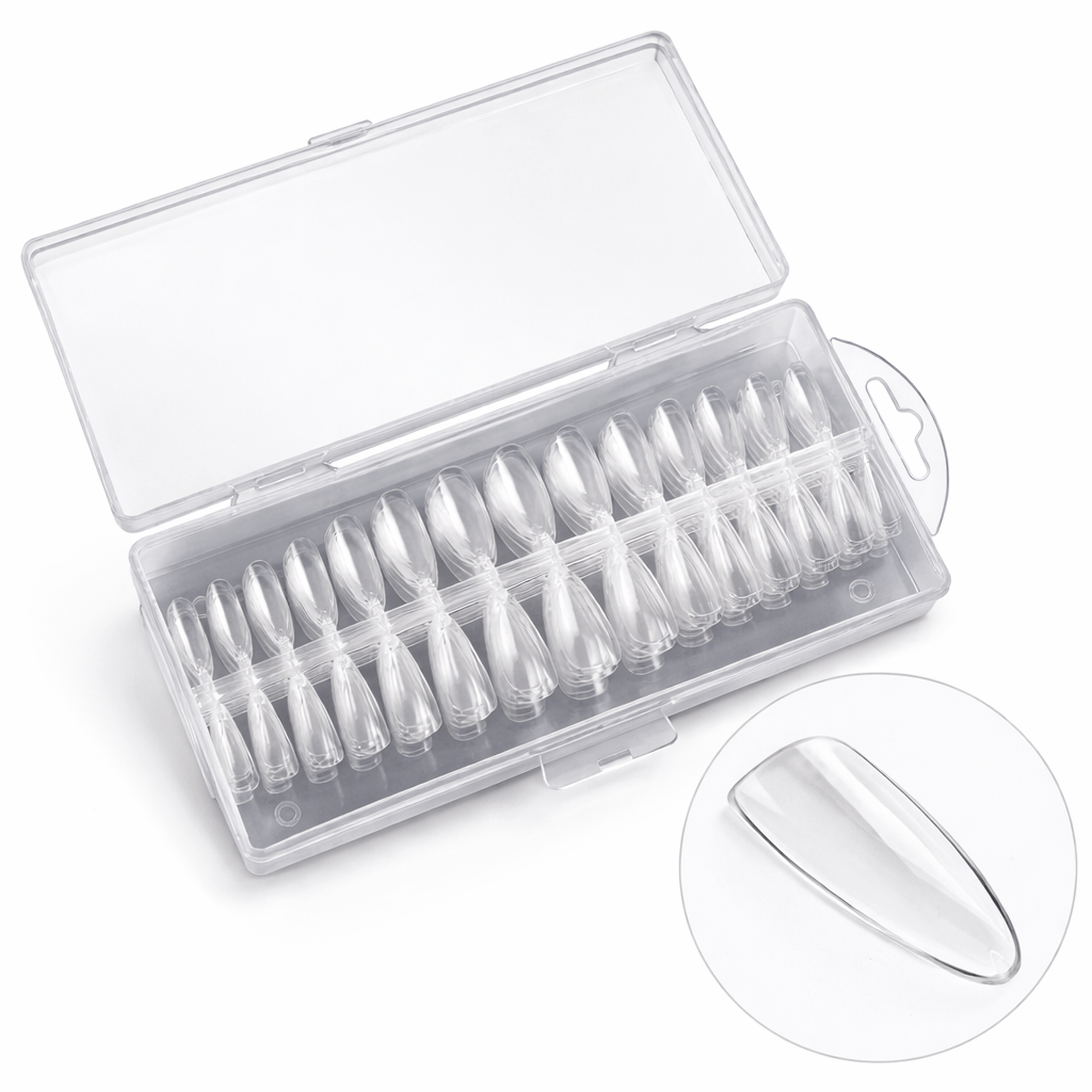 Capsules américaines amande 240 pièces - faux ongles élégants Nolivia