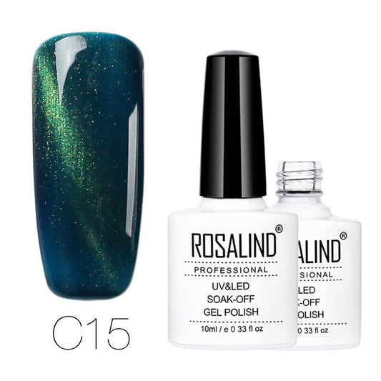 Vernis Semi-Permanent Cat Eye Bleu Canard – Rosalind C15 Nolivia.fr