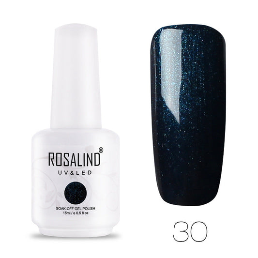 Vernis Semi-Permanent Bleu Nuit Scintillant – Rosalind #30 Nolivia.fr