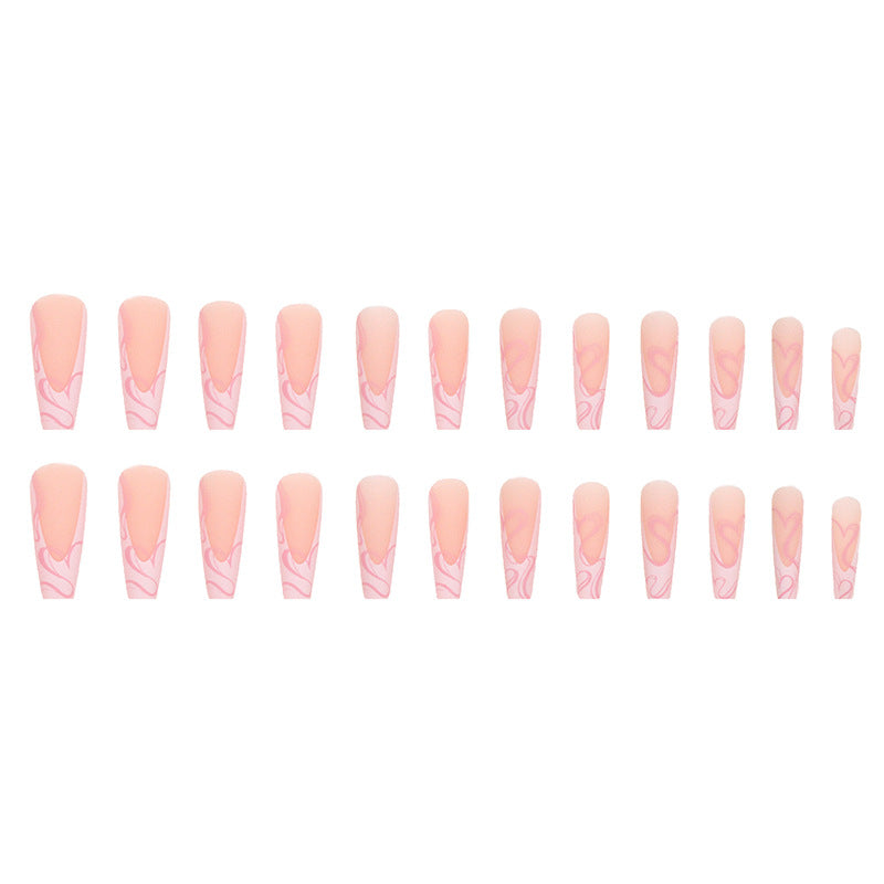 Faux Ongles Rose Marbré – Longs & Ultra Féminins Nolivia.fr