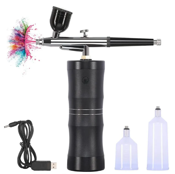 Airbrush Nail Art Sans Fil — Compresseur Rechargeable USB Nolivia.fr