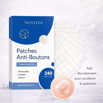 Patchs Anti-Boutons Transparents – 240 patchs