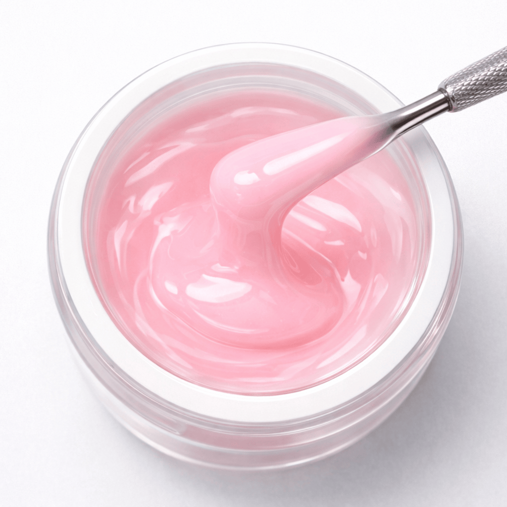Gel UV rose clair light pink construction ongles Nolivia