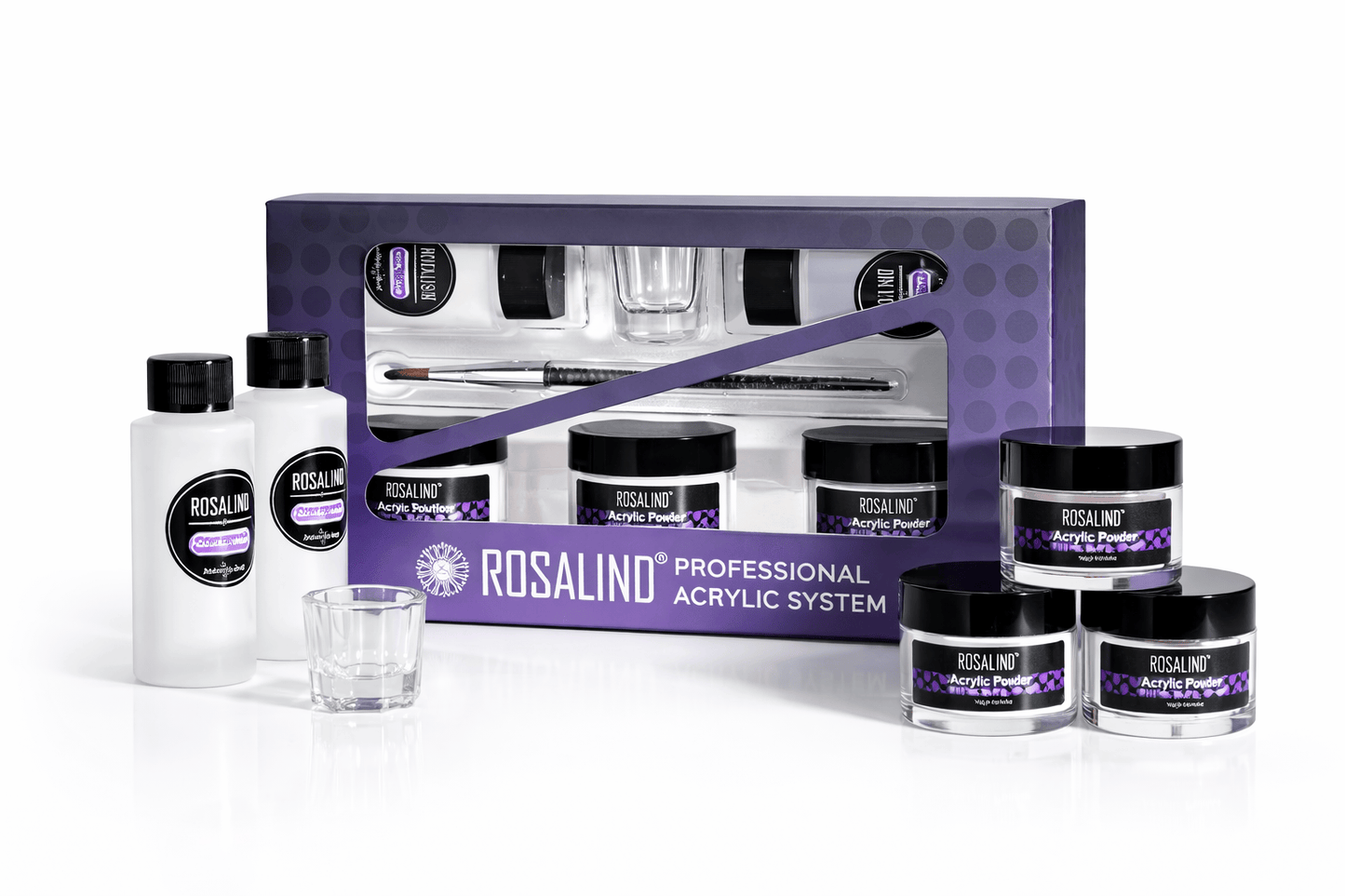 Kit acrylique ongles ROSALIND professionnel - extension ongles Nolivia