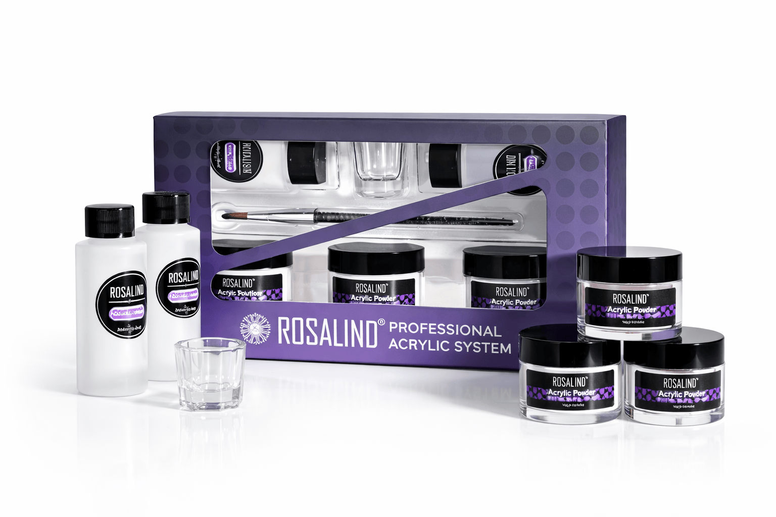 Kit acrylique ongles ROSALIND professionnel - extension ongles Nolivia