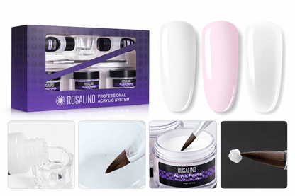 Résultat pose acrylique avec kit ROSALIND - ongles solides et élégants